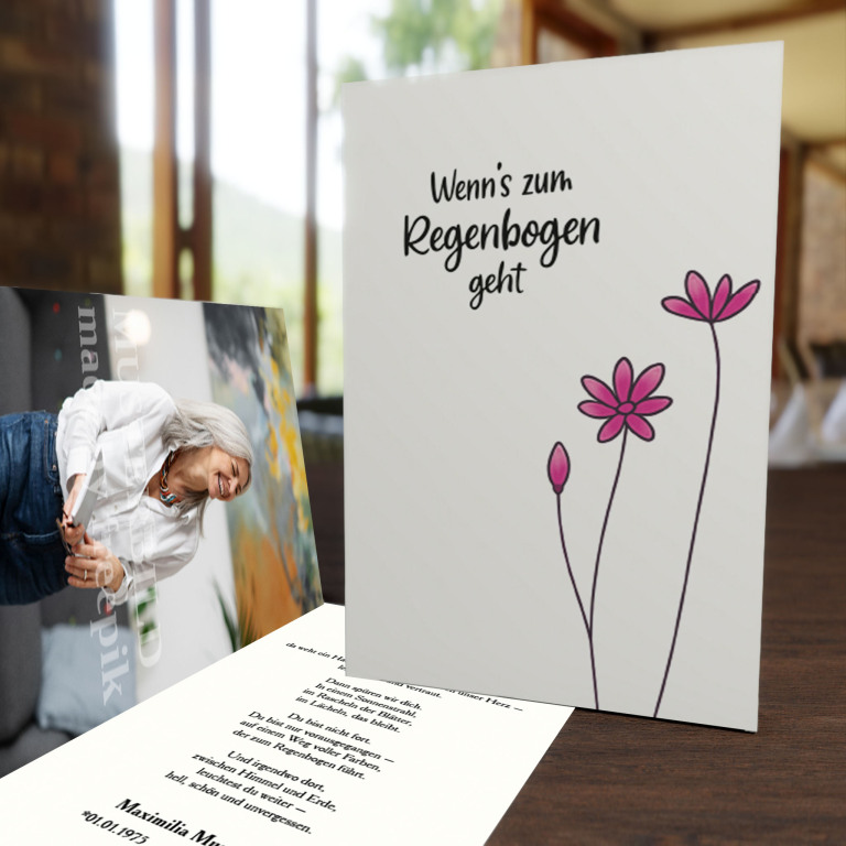 Lebensfeierkarte Gruß voller Farben