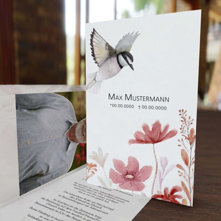 Lebensfeierkarte Kolibri