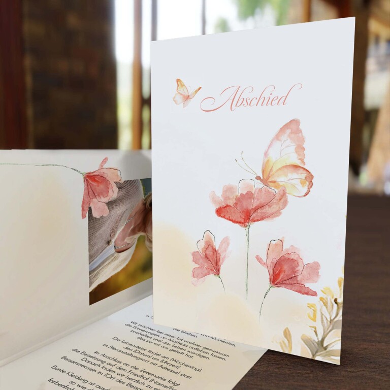 Lebensfeierkarte Schmetterling