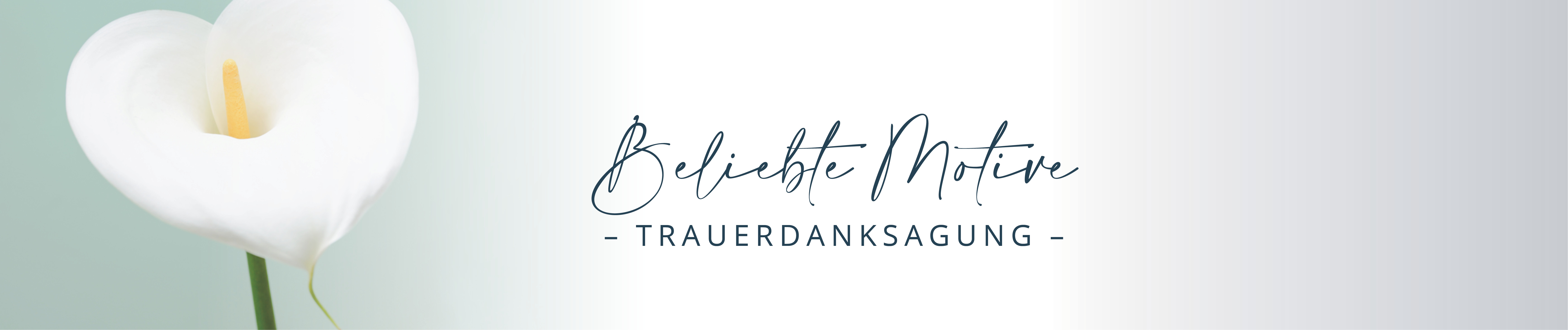 beliebte Motive Banner Trauerdankkarte